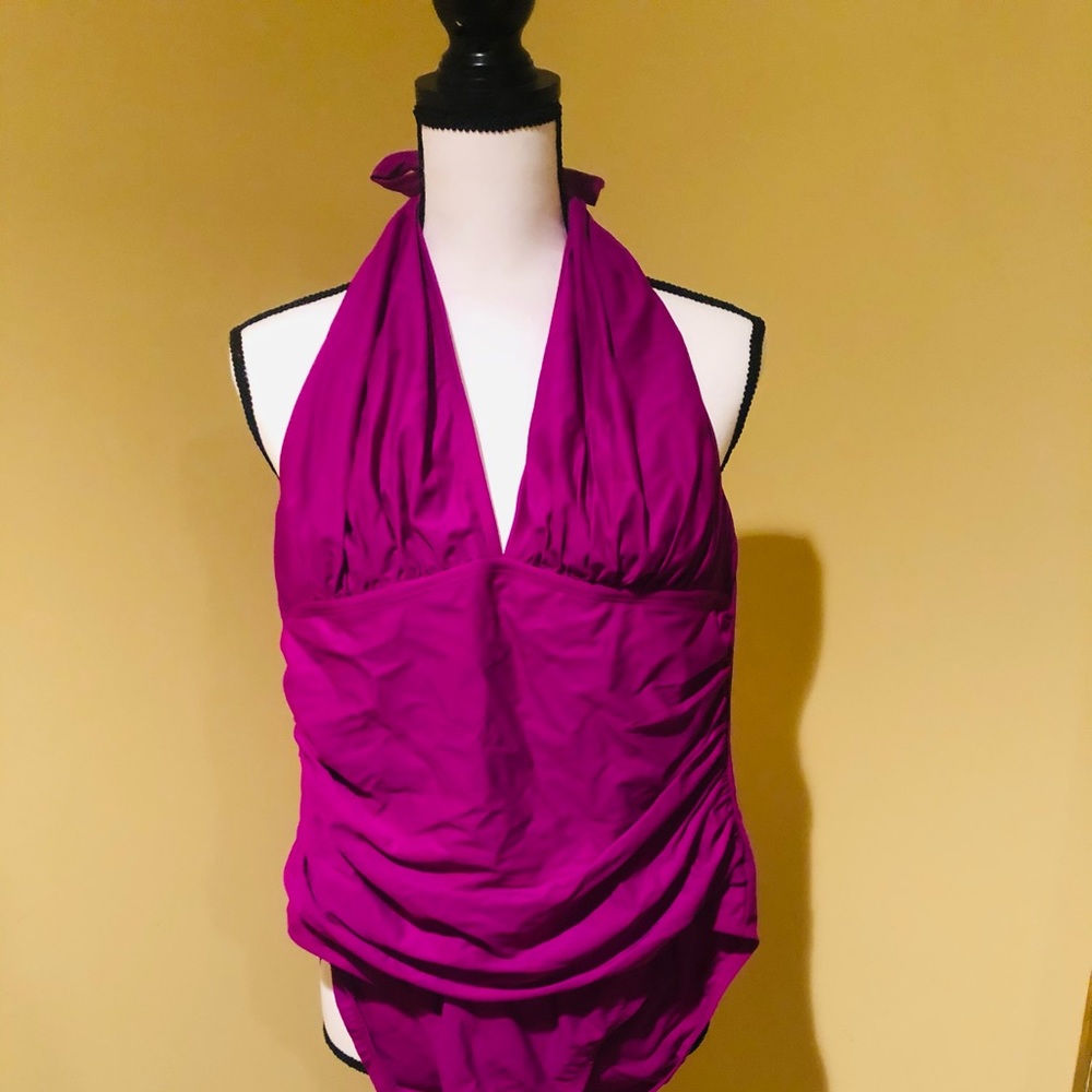 Fuchsia colored one piece